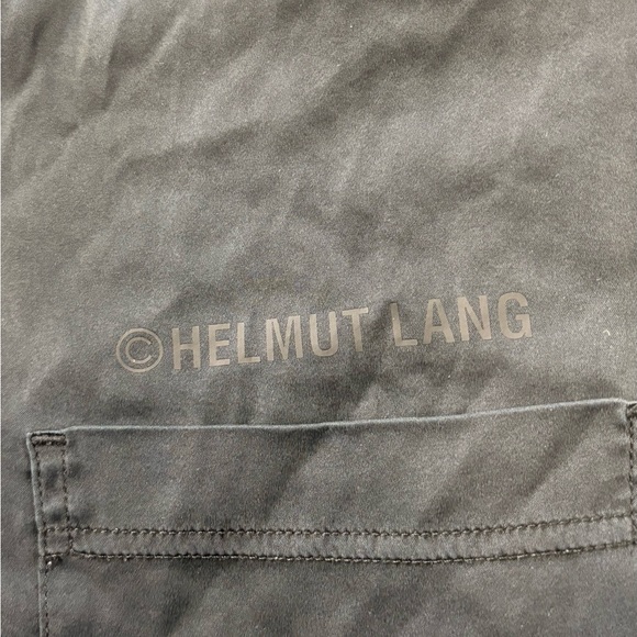 Helmut Lang Charcoal Logo silk tee - Picture 3 of 7